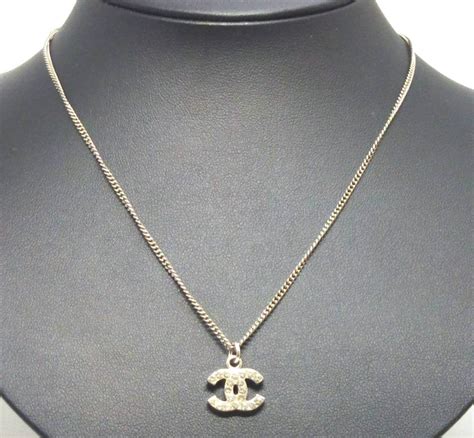 chanel chain silver mens|chanel pendant necklace.